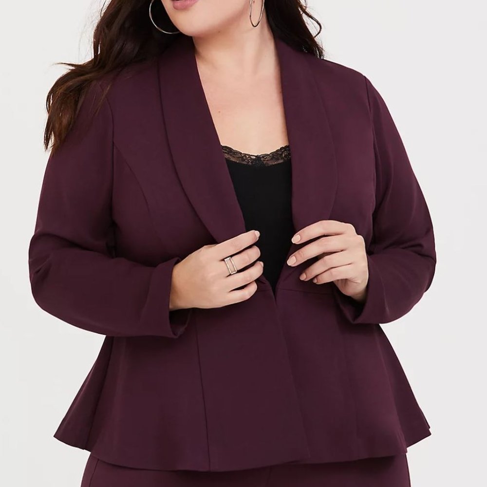 Torrid Purple Peplum Blazer (size 0)